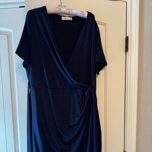 Blue Knee Length Dress